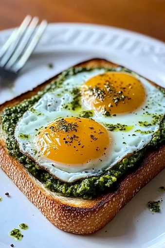 Pesto Eggs On Toast Recipe | Easy & Flavorful Breakfast