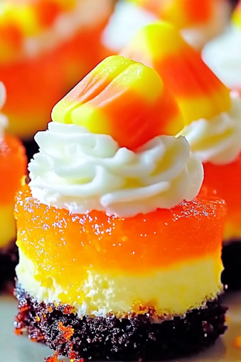  Candy Corn Cheesecakes 