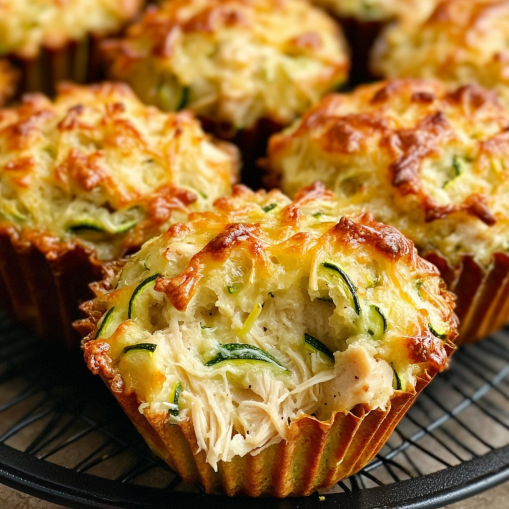 Savory Chicken, Cheese, and Zucchini Muffins