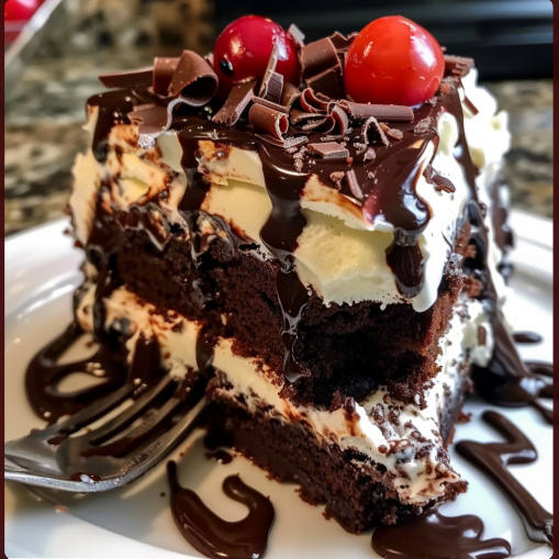 Deluxe Hot Fudge Ice Cream Cake