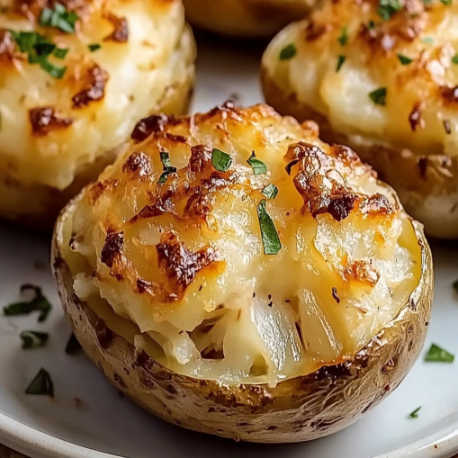 French Onion Stuffed Potatoes Recipe 