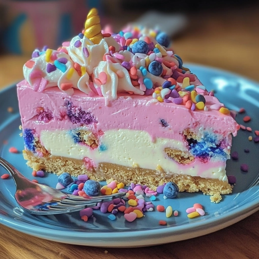 No Bake Unicorn Cheesecake – Easy & Magical Dessert 

