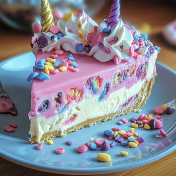 No Bake Unicorn Cheesecake – Easy 

