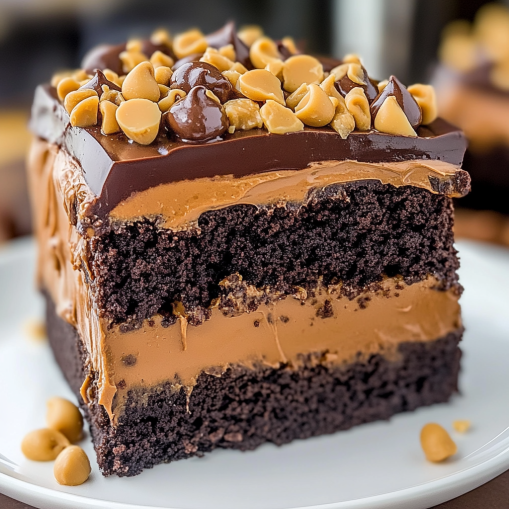 Heavenly Chocolate Peanut Butter Ooey Gooey Cake – Decadent Dessert Recipe