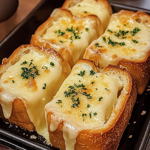 Easy Cheesy Garlic Bread Recipe