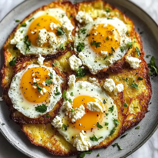 Crispy Feta Fried Eggs Recipe – Quick & Tasty Breakfast