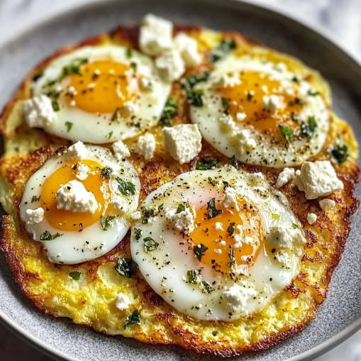 Crispy Feta Fried Eggs Recipe – Quick & Tasty