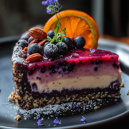 flavorful Blood Orange Wild Blueberry Cheesecake. Happy baking