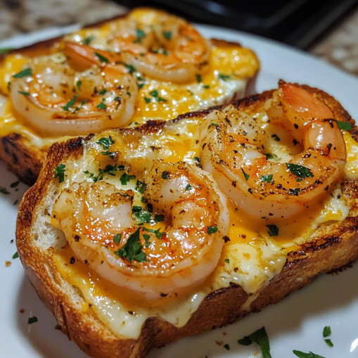 Cheesy Garlic Bread Shrimp Grilled Cheese Recipe – Easy 