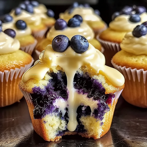 "White Chocolate Blueberry Cheesecake Cupcakes – Easy & Creamy Dessert Recipe"