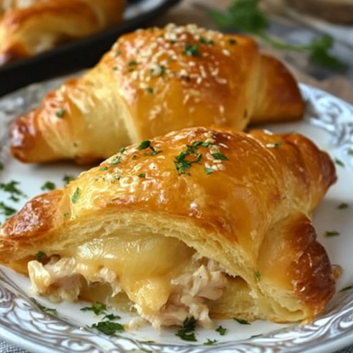 "Chicken Stuffed Crescent Rolls: Easy Recipe 