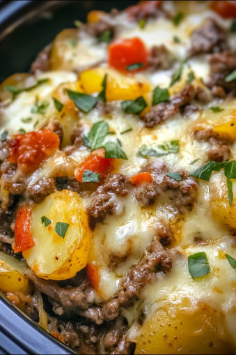 crockpot-cheesesteak-potato-casserole