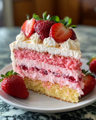 tropical-strawberry-split-cake