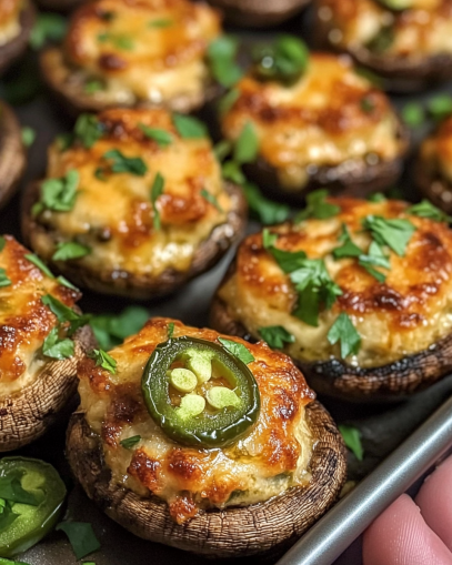 spicy-jalapeno-popper-stuffed-mushrooms