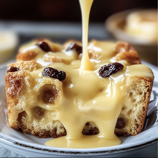 bread-pudding-with-vanilla-sauce