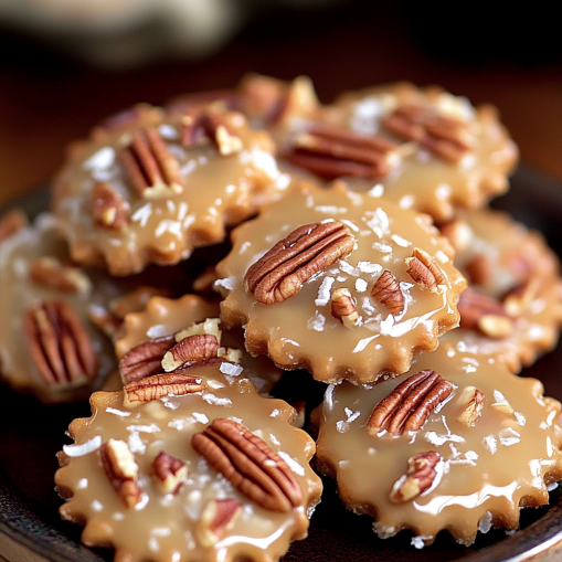 no-bake-coconut-pecan-praline-cookies