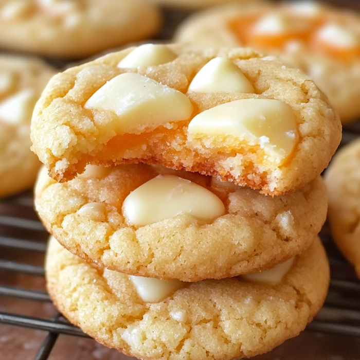 White Chocolate Creamsicle Orange Cookies cookies