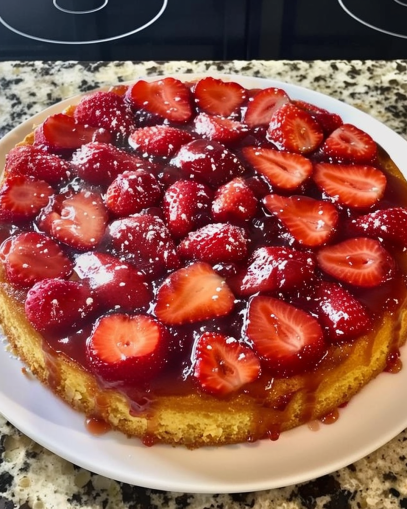 strawberry-upside-down-cake