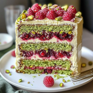 Pistachio Raspberry Dream Cake 