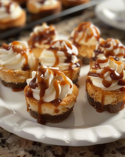 caramel-swirl-cheesecake-bites