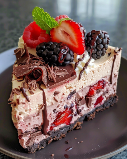 choco-berry-dream-no-bake-cheesecake