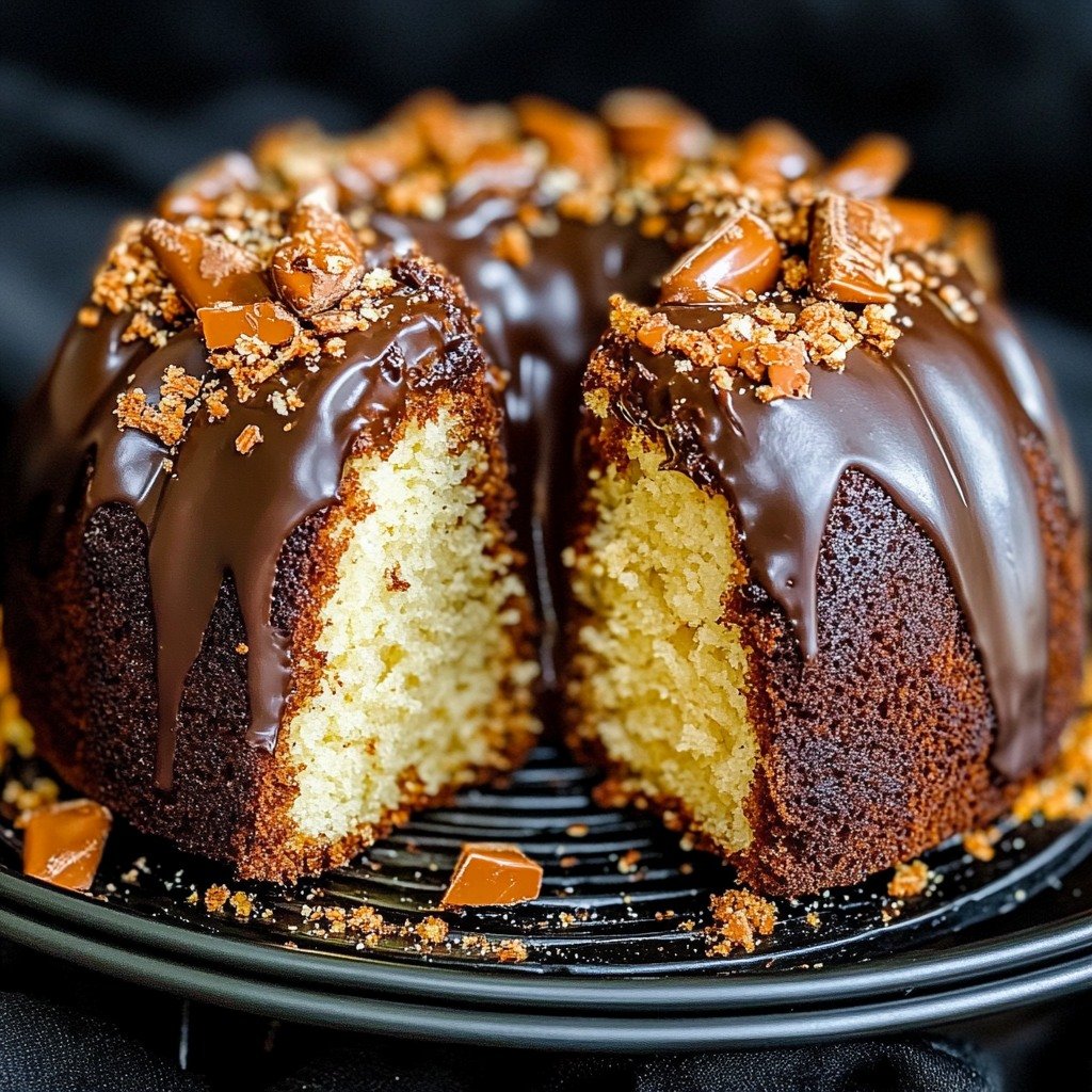 Easy Butterfinger Chocolate Bundt Cake – A Candy Lover’s Dream!