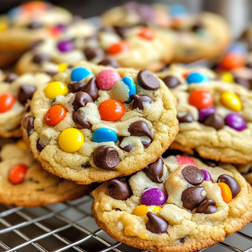 chewy-cookies-filled-chocolate-chips-colorful-candy