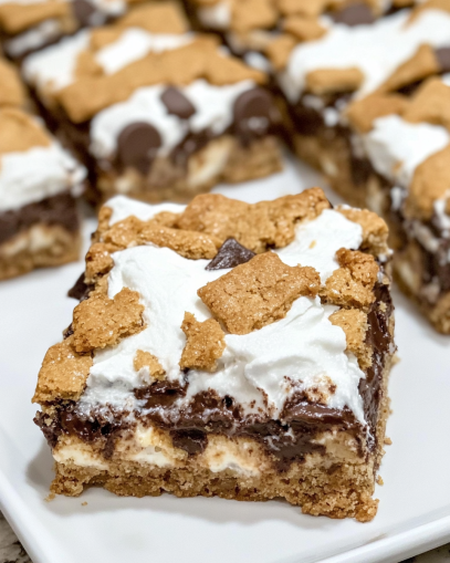 s'mores-bars-made-with-graham-cracker-cookie