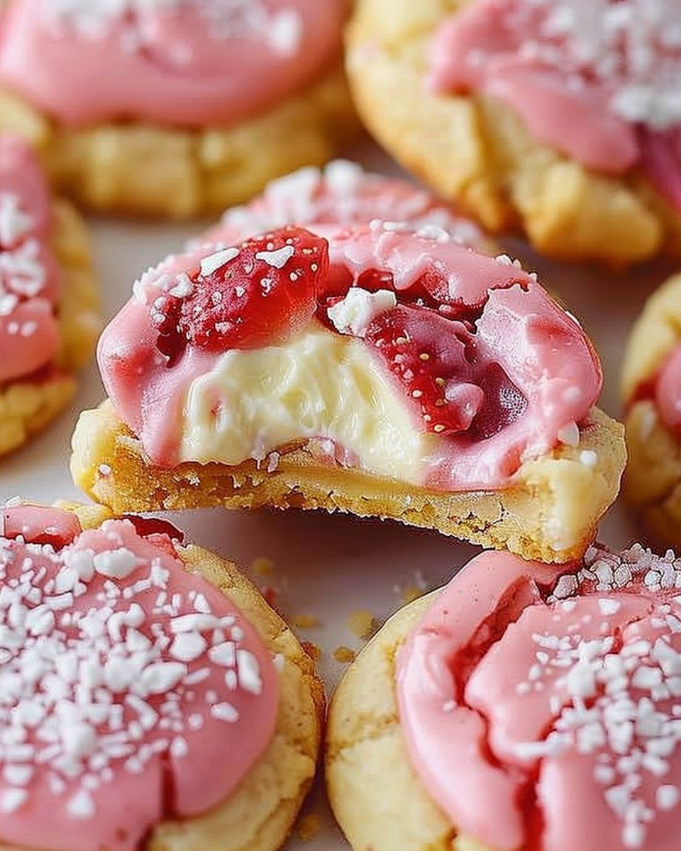 Creamy Strawberry Cheesecake Cookies