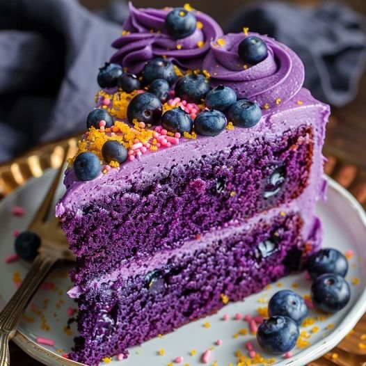 Blueberry Velvet Cake