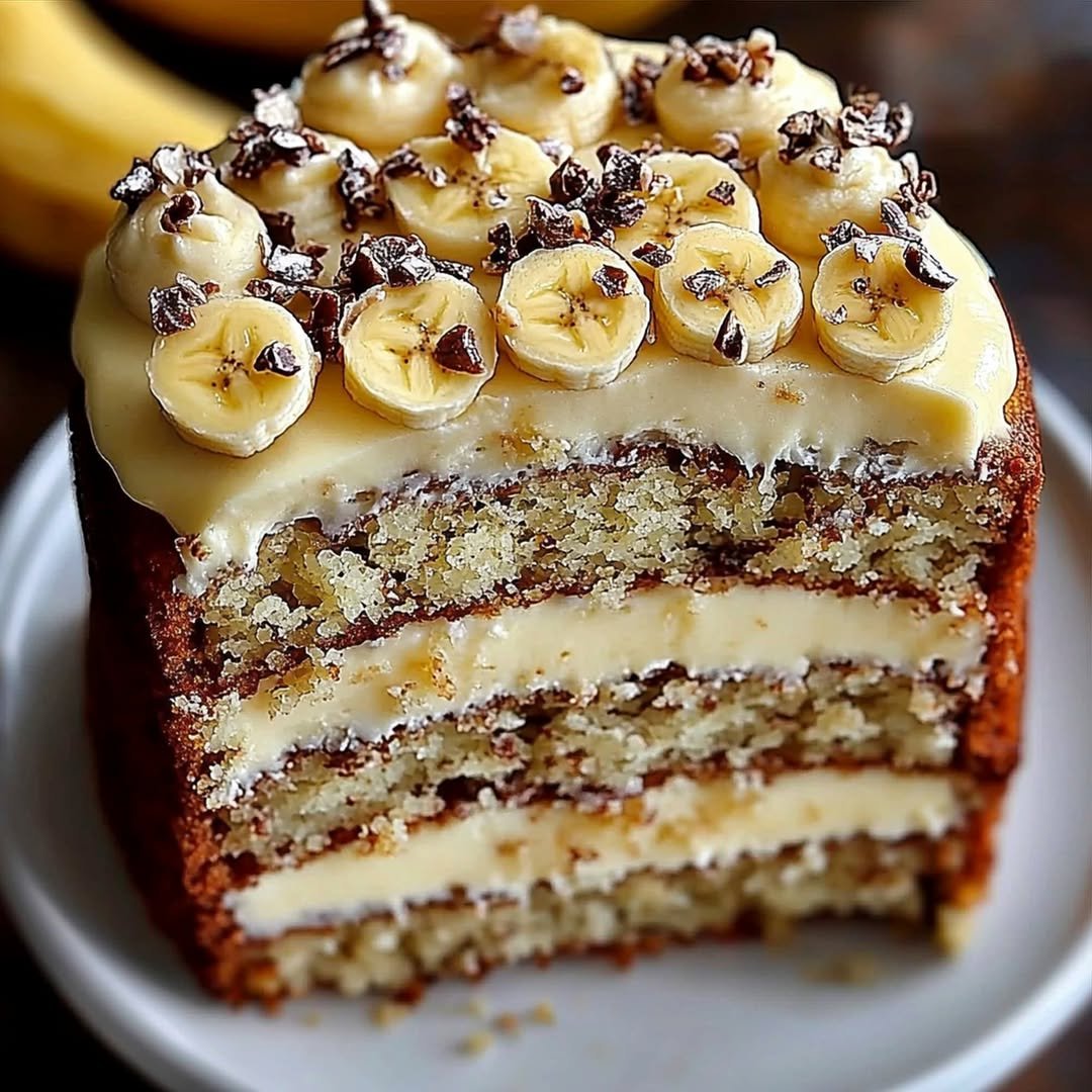 Heavenly Banana Cake with Cream Cheese 