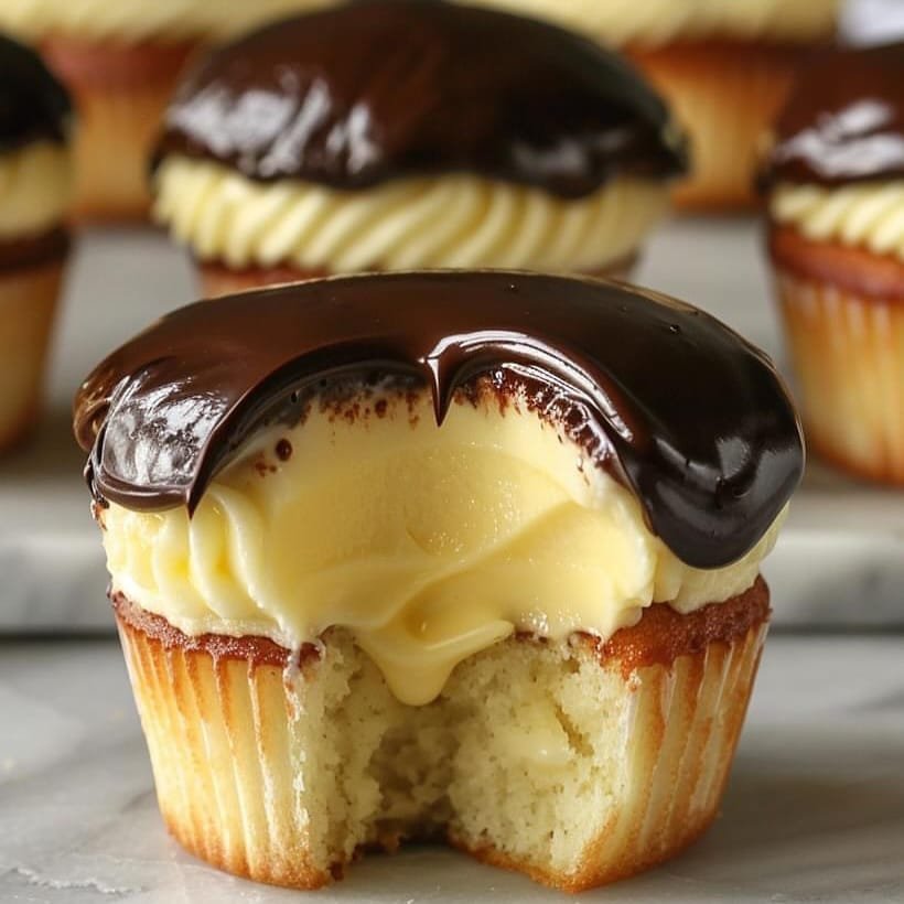 Boston Cream Pie Cupcakes Recipe