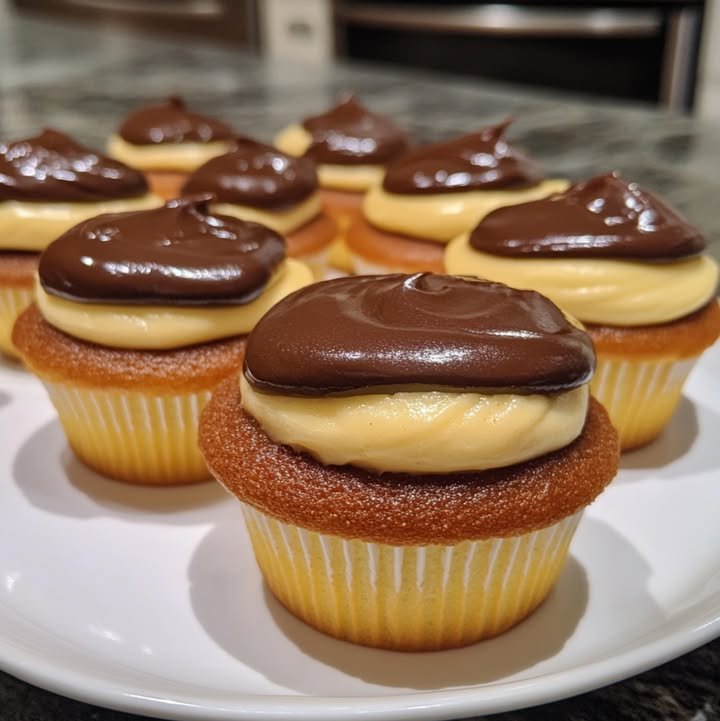 Boston Cream Pie Cupcakes 