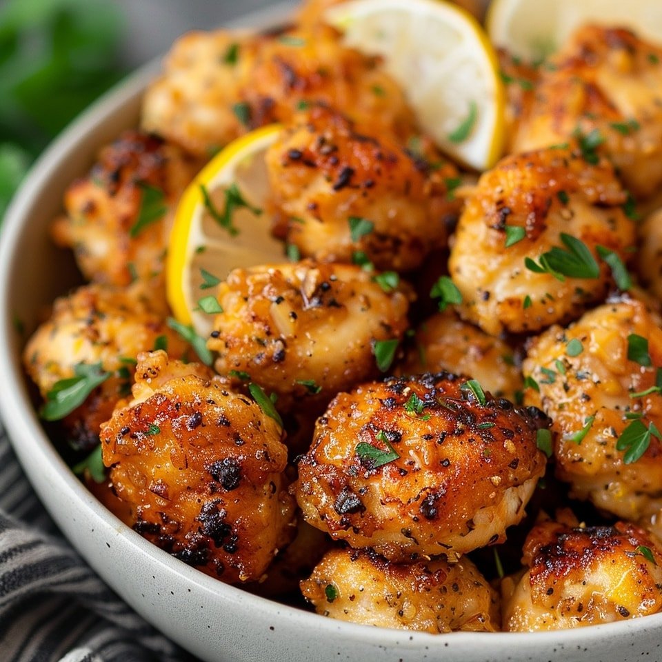 Lemon Garlic Chicken Bites