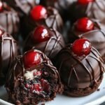 Black Forest Cookie Dough Brownie Bombs